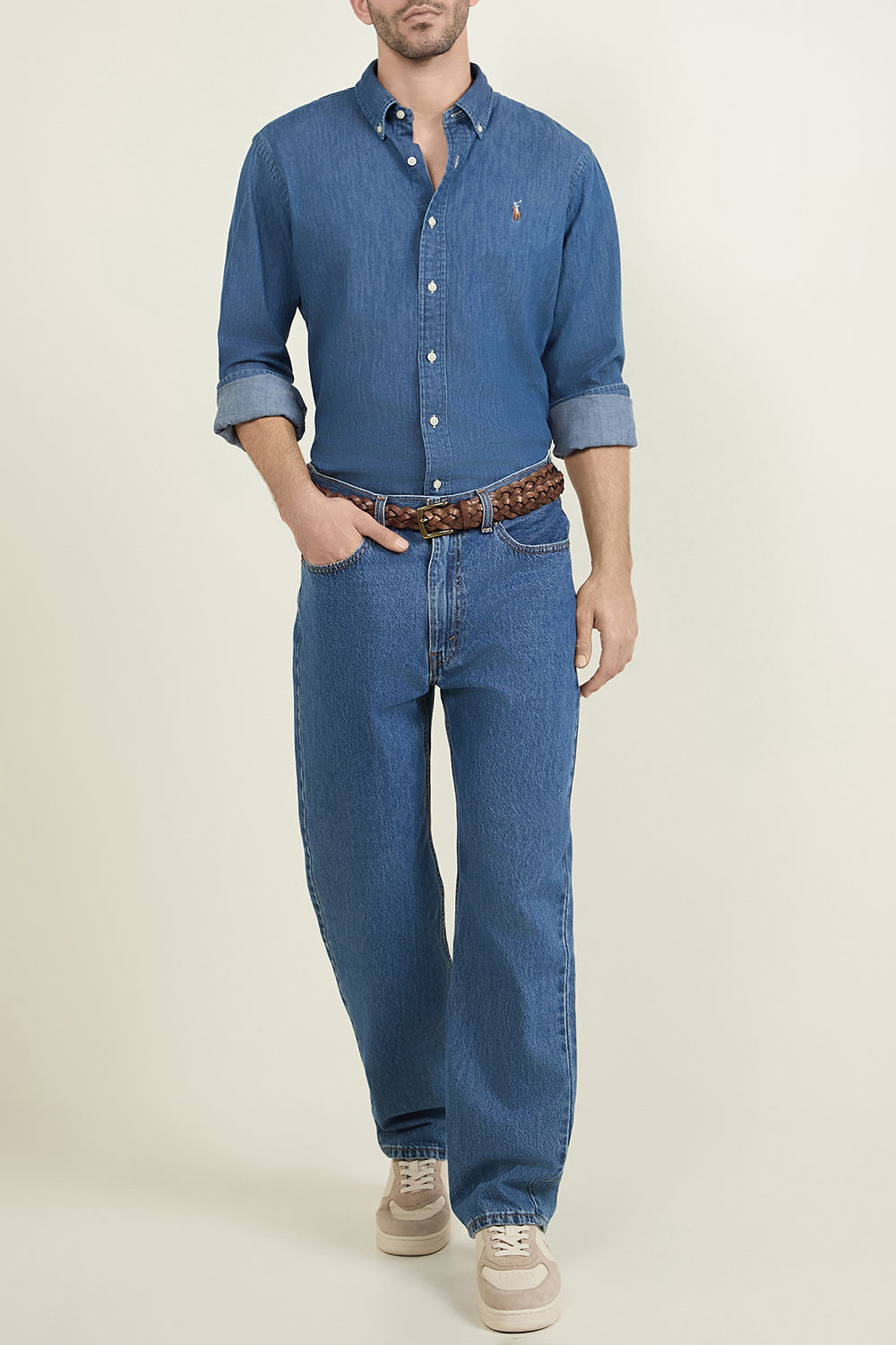 חולצה מכופתרת ג'ינס